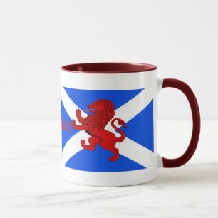 Schots leeuw in de Rampant, St. Andrews vlag Mok