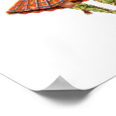  Schots meisje traditionele jurk Poster (Hoek)