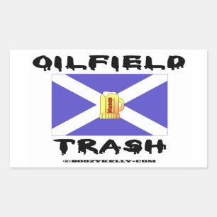 Schots olieveld Trash, Saltire, Bier Mok, Olie, Ga Rechthoekige Sticker