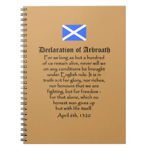 Schots onafhankelijkheidsverklaring van Arbroath-t Notitieboek