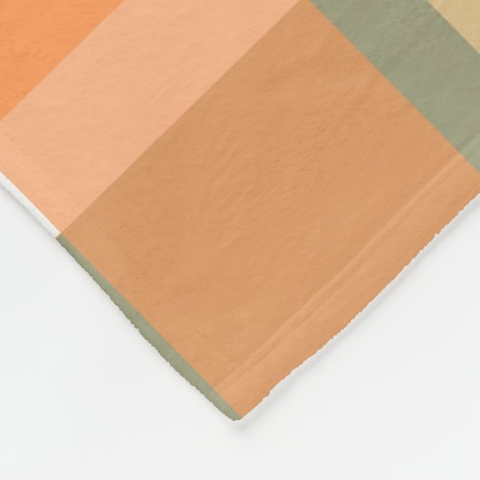 Schots oranje groene tartan gevlekt fleece deken (Hoek)