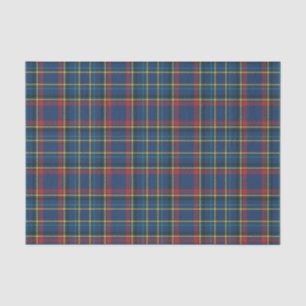 Schots Plaid in rood en blauw Tissuepapier