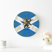 Schots Rampant Flag Personaliseren Grote Klok (Huis)