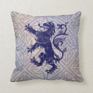 Schots Rampant Lion Navy Blue Celtic Knot Kussen