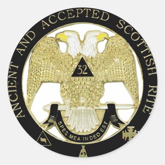 Schots ritueel ronde sticker (Voorkant)