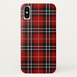 Schots-rood-zwarte tartaanvis iPhone x hoesje