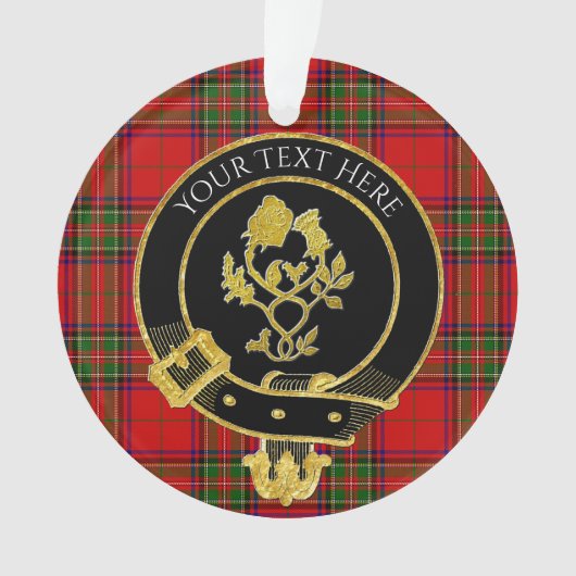 Schots Roos Crest Thistle Tartan Ornament (voorkant)