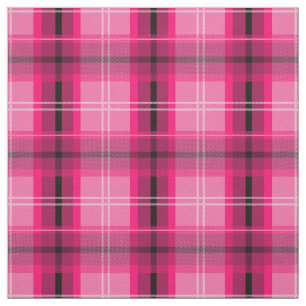 Schots roze vlecht, weefsel stof