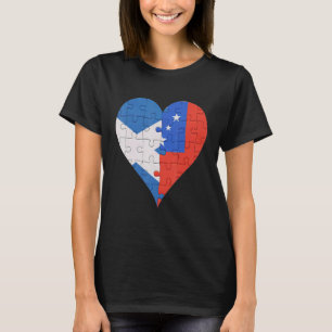 Schots-Samoan Flag Heart T-shirt