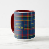 Schots Tartan Plaid Clan patroon Mok (Voorkant links)
