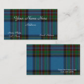 Schots Visitekaartje met tartan Pset (Voorkant / Achterkant)