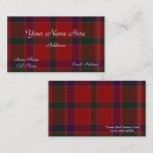 Schots Visitekaartje met tartan Pset (Voorkant / Achterkant)