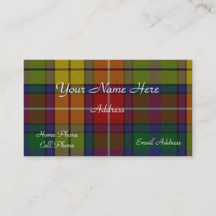 Schots Visitekaartje met tartan Pset