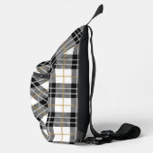 Schots wit, goud en zwart Tartan Plaid Sling Bag (Rechts)