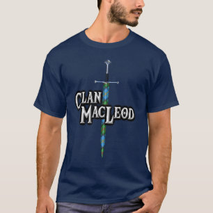 Schots zwaard Clan MacLeod van Harris Tartan T-shirt