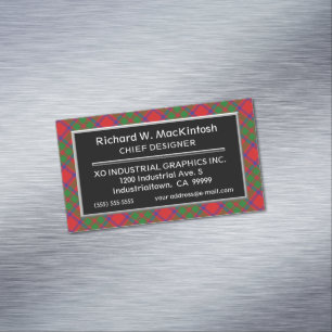 Schotse Accent Clan MacKintosh Tartan Magnetisch Visitekaartje