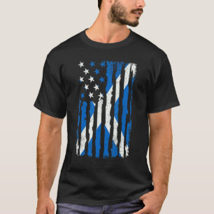Schotse Amerikaanse trots USA-vlag Schotland worte T-shirt