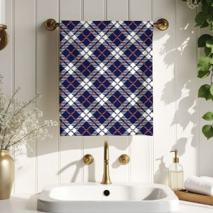 Schotse badhanddoek koraalnavy cadeau voor verjaar bad handdoek