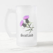 Schotse bloemthistel matglas bierpul (Links)