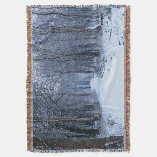 Schotse Bluebell-Bossen in de winter Deken (Voorkant Verticaal)