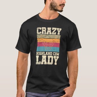 Schotse boerderijdier boer vrouwen Hooglandrund T-shirt