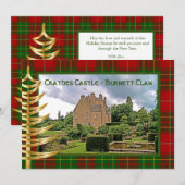 Schotse Burnett Clan, Gouden Kerstkaart (Voorkant / Achterkant)