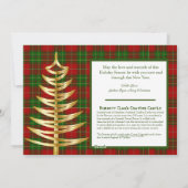 Schotse Burnett Clan, Gouden Kerstkaart (Achterkant)