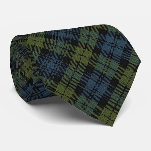 Schotse Campbell C Monogram Tartan Stropdas (Opgerold)