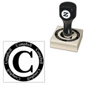 Schotse Campbell letter C Monogram Rubberstempel (Gestempeld)