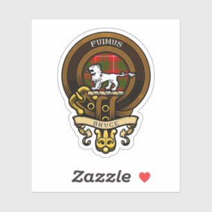 Schotse Clan Bruce Badge en Crest Wapenschild Sticker