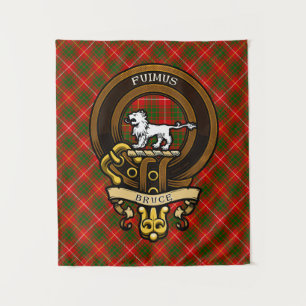 Schotse Clan Bruce Badge en Crest   Wapenschild Wandkleed