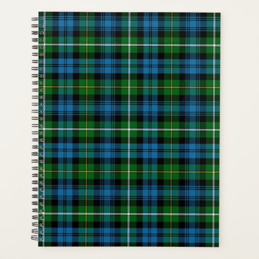 Schotse clan Campbell van Argyll Tartan Planner (Voorkant)