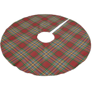 Schotse Clan Chattan Rood Groen Geel Blauw Tartan Kerstboom Rok