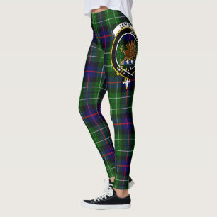 Schotse Clan Leslie Crest Tartan Vrouwen Leggings