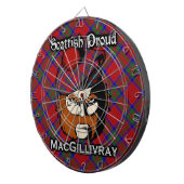 Schotse Clan MacGillivray Tartan Dartboard Dartbord (Voorkant Rechts)