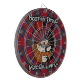 Schotse Clan MacGillivray Tartan Dartboard Dartbord (Voorkant Links)
