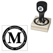 Schotse Clan MacGregor Letter M Monogram Rubberstempel (Gestempeld)