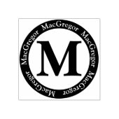 Schotse Clan MacGregor Letter M Monogram Rubberstempel (Afrduk)