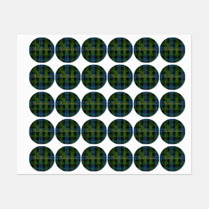 Schotse clan MacKenzie Tartan Gold Name-Initiaal Labels
