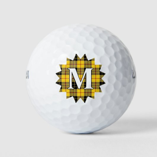Schotse Clan MacLeod van Lewis Tartan Plaid Burst Golfballen (Voorkant)