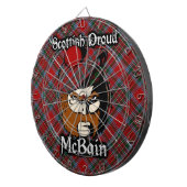 Schotse Clan McBain MacBain Tartan Dartboard Dartbord (Voorkant Rechts)
