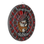 Schotse Clan McBain MacBain Tartan Dartboard Dartbord (Voorkant Links)