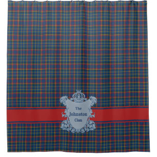 Schotse Clan Tartan Plaid, Naam en Wapen Douchegordijn