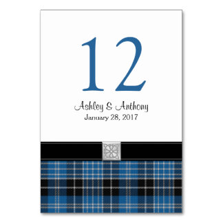 Schotse Clark Tartan bruiloft Kaart
