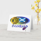 Schotse Collage Kaart (Gele Bloem)