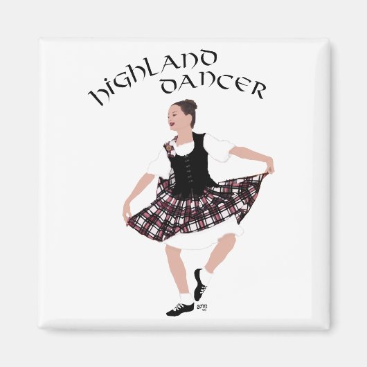 Schotse Country Danser Magneet (Voorkant)
