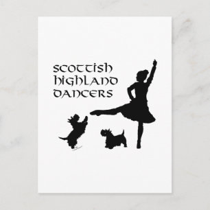 Schotse dansende Scottie honden Briefkaart