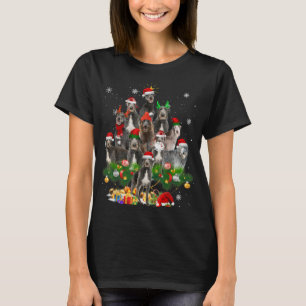 Schotse Deerhound Christmas Tree Lights Grappige H T-shirt