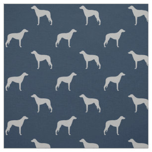 Schotse Deerhound Dog Silhouetten Patroon Stof