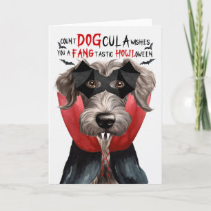 Schotse Deerhound Grappige Count DOGcula Halloween Feestdagen Kaart